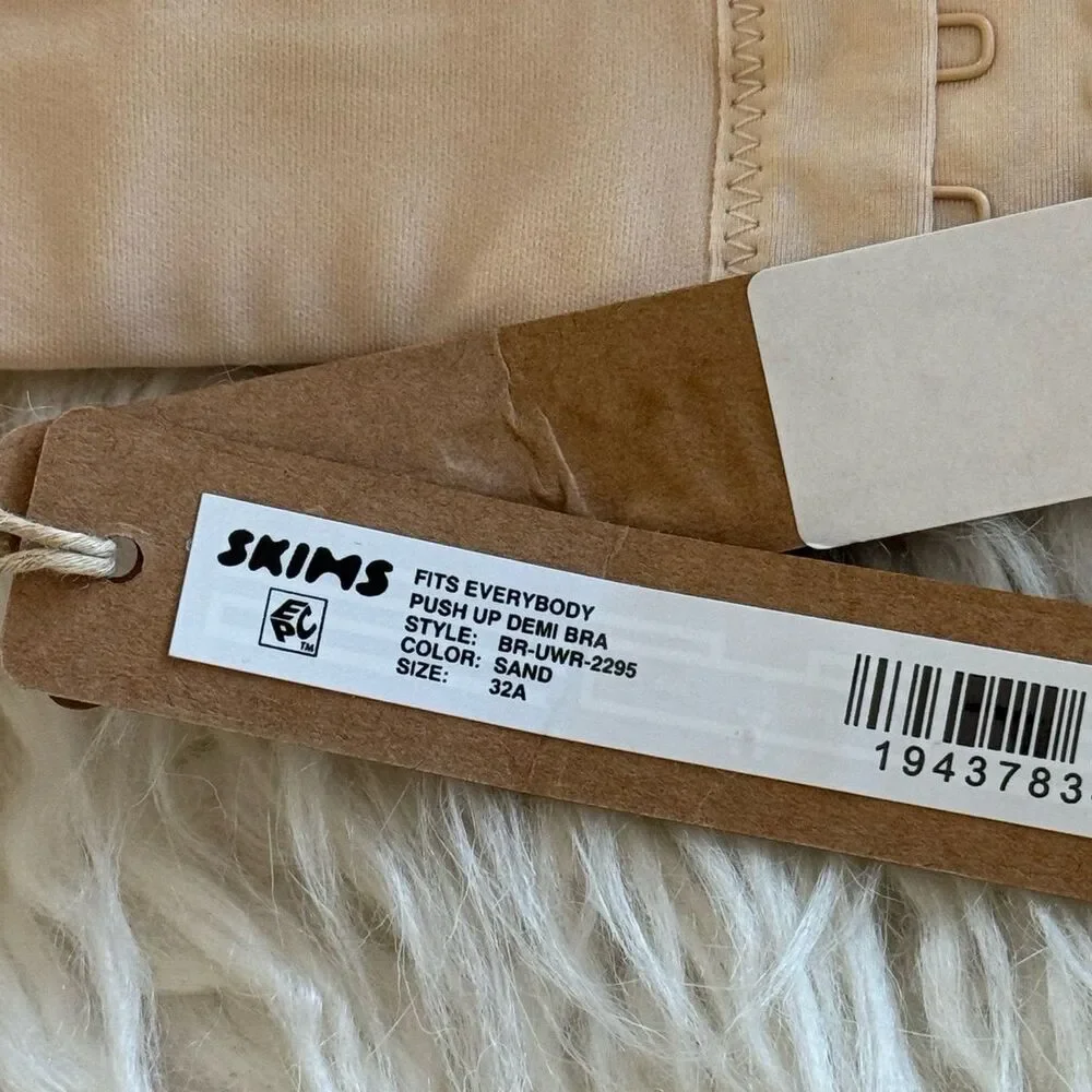 Skims Fits Everybody Push up Demi Bra Sand Size 32A - Picture 7 of 7